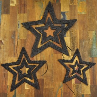 ESTRELLAS DE NAVIDAD DE 3 PIEZAS (2 uds.)
