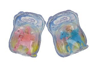 Caballo Pegaso con Mu&ntilde;eca (2 uds.)
