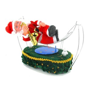 PAP&Aacute; NOEL CON SAXOF&Oacute;N EN HAMACA (2 uds.)