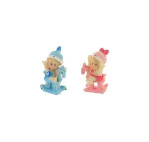 Decoraci&oacute;n Beb&eacute; en Caballo de Madera 5 cm (24 uds.)