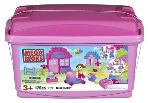 MEGA BLOKS MINI BLOKS TUB ROSA - 7536