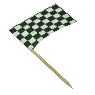 PALILLOS CON BANDERA DE CARRERAS (135 uds.)