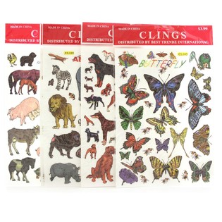 PEGATINAS DE VENTANA CON ANIMALES (48 uds.)