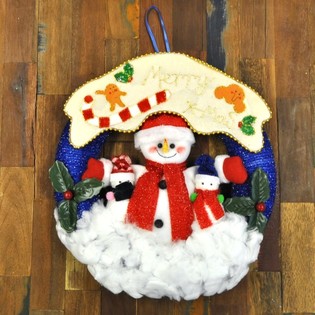 Colgador de Puerta de Navidad Grande de Tela