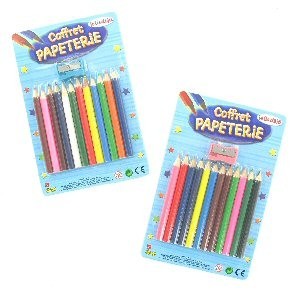 L&aacute;pices con sacapuntas en tarjeta (Pack de 12)
