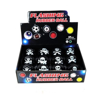 PELOTA REBOTONA PIRATA SIN LUZ EN EXPOSITOR (12 uds.)