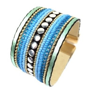 Pulsera Ancha de Lujo Estilo Ibiza (1 ud)