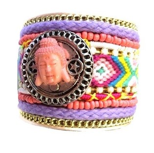 Pulsera de Lujo Estilo Ibiza Multicolor Buda (1 ud.)