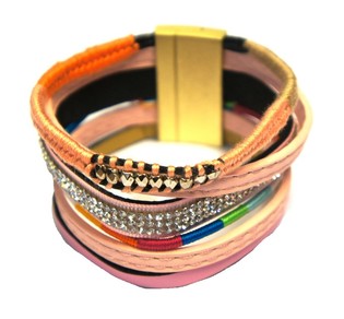 Pulsera Estilo Ibiza Rosa (1 ud.)