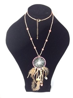 Collar Estilo Ibiza Atrapasue&ntilde;os Salm&oacute;n (1 ud)