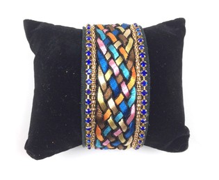 Pulsera Estilo Ibiza Azul (1 ud.) - Cierre Magn&eacute;tico