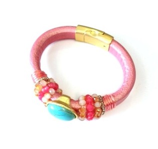 Pulsera Rosa Estilo Ibiza (1 ud.)