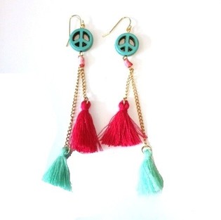 Pendientes de borlas estilo Ibiza (1 ud.)