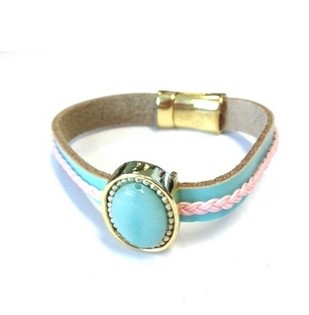 Pulsera estilo Ibiza con piedra (1 ud.)