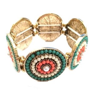 Pulsera el&aacute;stica de lujo estilo Ibiza (1 ud)