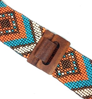 Cintur&oacute;n Ibiza Hecho a Mano Azteca Azul Menta (1 ud.)