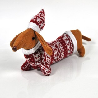 Teckel de Navidad de Peluche (2 uds.)