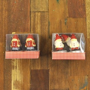 4 VELAS DE T&Eacute; FIGURITAS DE NAVIDAD EN CAJA DE REGALO (12 uds.)