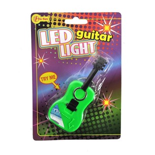 LLAVERO GUITARRA CON LINTERNA EN TARJETA (24 uds.)