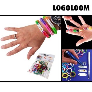 Kits de Pulseras "LOGOLOOM" con Etiquetas Personalizables (50 uds)