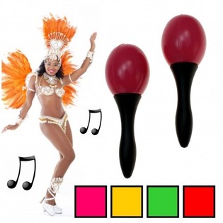 Set de 2 Maracas 14 cm (20 sets)