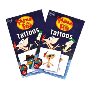 TATUAJES DISNEY DE 2 PIEZAS - MODELO: PHINEAS Y FERB (50 uds.)