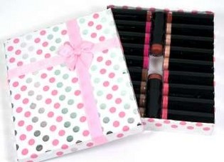 Pintalabios 5 tonos con embalaje rosa (20 uds)