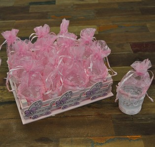 Caja Decorativa con 12 Cajas de Regalo - Rosa
