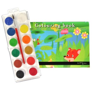 Libro de Colorear ROYAL TALENS con 12 Acuarelas (30 ud.)