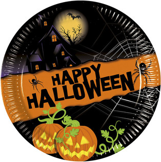 Set de 8 Platos Desechables - Modelo: Happy Halloween (6 uds.)