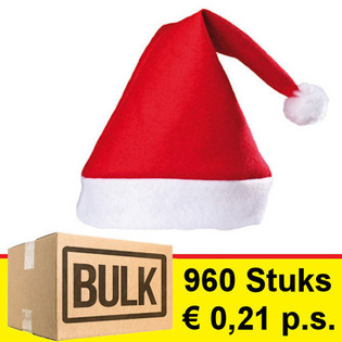OFERTA AL POR MAYOR: 960 Gorros de Navidad Modelo Est&aacute;ndar