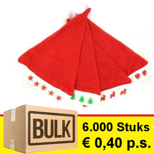 ***OFERTA AL POR MAYOR*** PACK SURTIDO GORROS DE NAVIDAD CON LUZ (6.000 uds.)
