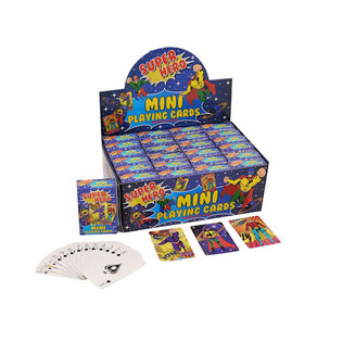 MINI BARAJA DE CARTAS &ndash; MODELO: SUPERH&Eacute;ROES EN EXPOSITOR (24 uds.)