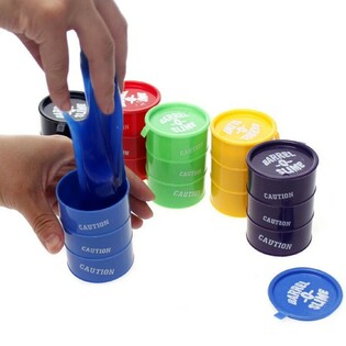 SLIME DE COLORES GRANDE EN BARRIL (24 uds.)