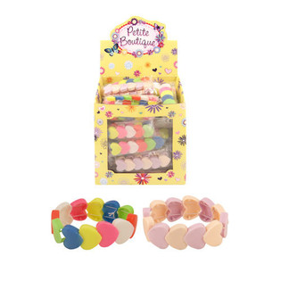Pulseras Elásticas de Corazón para Niños en Expositor (60 uds.)