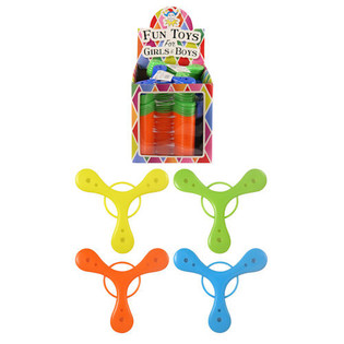 Frisbees de colores para t&oacute;mbola en expositor (96 uds.)