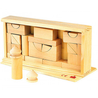 **S&Uacute;PER BARATO** CAJA DE BLOQUES DE MADERA, 27 PIEZAS (24 uds.)