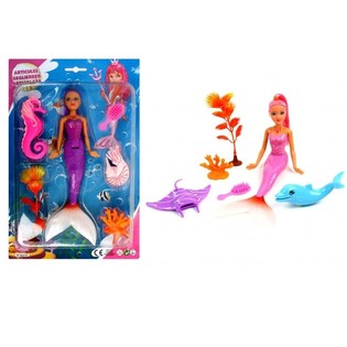 Mu&ntilde;eca Sirena Grande en Bl&iacute;ster, 25 cm (2 uds.)