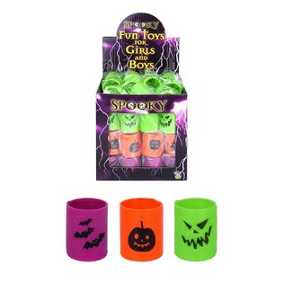 MINI ESPIRALES HALLOWEEN Ø3 CM EN EXPOSITOR (72 uds.)