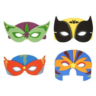 Pack de M&aacute;scaras de Superh&eacute;roes de Goma Eva (24 uds.)