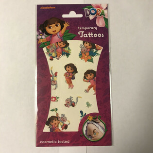 SET DE PEGATINAS DE TATUAJES: DORA, 20 x 10 cm (10 uds.)