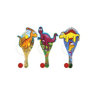 JUEGO DE PALA CON PELOTA DINOSAURIO (24 ud.)
