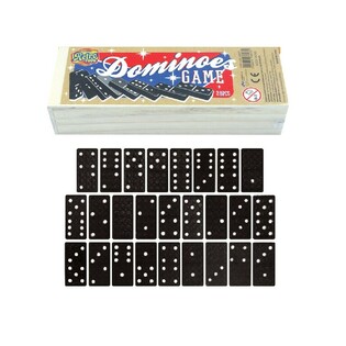 JUEGO DE DOMIN&Oacute; EN CAJA DE MADERA (12 uds.)