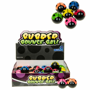 Pelota Saltarina Mariquita Ø 3,6 cm en Expositor (30 uds.)