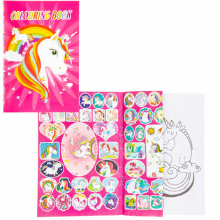 Libro de Colorear Unicornio con Pegatinas 20x14 cm (24 uds)