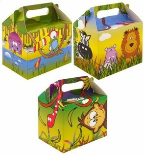 Caja de Men&uacute; Infantil &ndash; Selva &ndash; 14 x 9,5 x 18 cm (12 uds.)