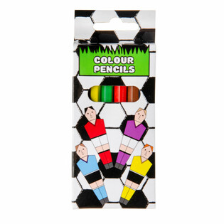 Set de 6 l&aacute;pices de colores - Futbolista (48 uds.)