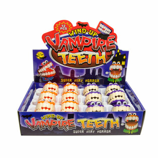 Dentadura de Vampiro con Cuerda en Display (12 uds.)