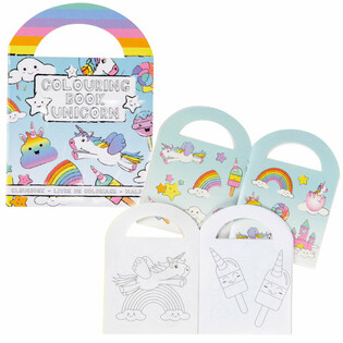 Peque&ntilde;os libros de colorear de unicornio con pegatinas (48 uds.)