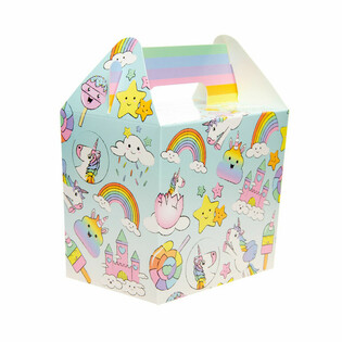 Caja de Menú Infantil / Cajita de Regalo Unicornio 14x10x17 cm (12 uds.)